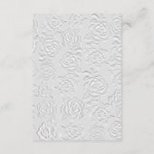 Sage Green Rose Wedding Details Card Begleitkarte (Rückseite)