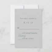 Sage Green Rose Wedding RSVP Notes Karte (Rückseite)