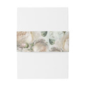 Sage Green Roses Greenery Wedding Einladungsbanderole (Rückseitenbeispiel)