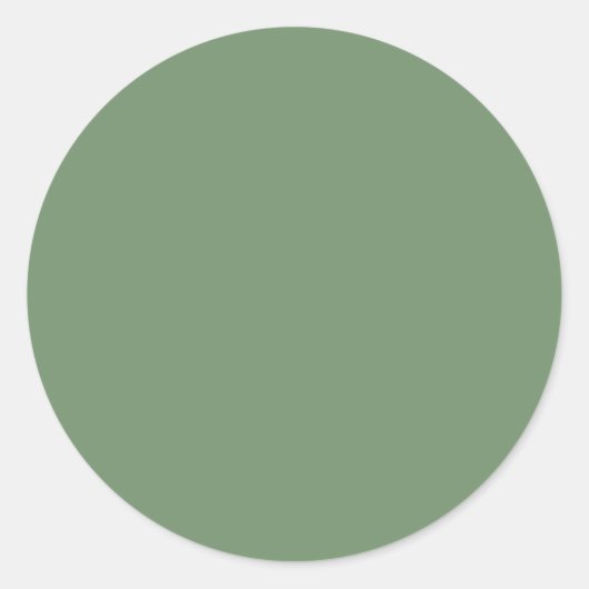Sage Green Round Sticker (Vorderseite)