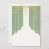 Sage Green Royal Messe Modern Quinceanera Einladung (Rückseite)