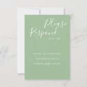 Sage Green RSVP Card, Wedding Website (Vorderseite)