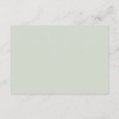 Sage Green RSVP Card with Meal Choice Begleitkarte (Rückseite)