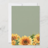 Sage green rustic boho floral summer wedding save the date (Rückseite)