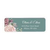 Sage Green Rustic Dusty Rose Hochzeitsadresse (Vorne)