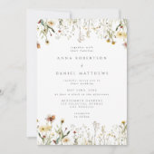 Sage Green Rustic Wildflower Wedding Invitation Einladung (Vorderseite)