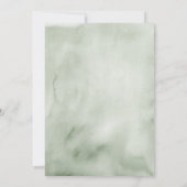 Sage Green Rustic Winter Forest Bridal Shower Einladung (Rückseite)