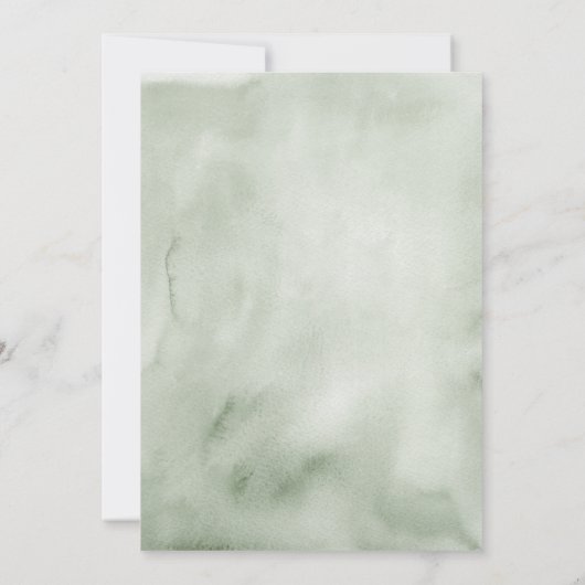 Sage Green Rustic Winter Forest Bridal Shower Einladung (Rückseite)