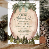 Sage Green Rustic Winter Forest Bridal Shower Einladung