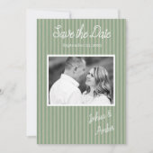 Sage Green Rustic Woodland Foto Hochzeit Save The Date (Vorderseite)