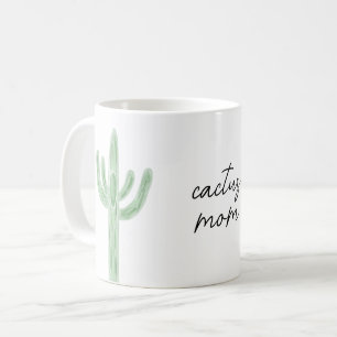 Sage Green Saguaro Cactus Mama Wasserfarbe Kaffeetasse