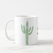 Sage Green Saguaro Cactus Mama Wasserfarbe Kaffeetasse (Links)