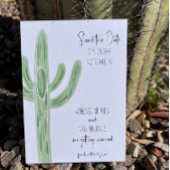 Sage Green Saguaro Cactus Save the Date Einladung