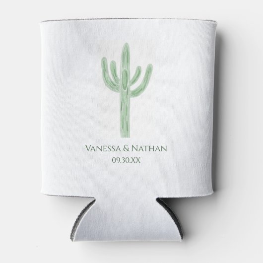 Sage Green Saguaro Cactus Wedding Dosenkühler (Vorderseite)