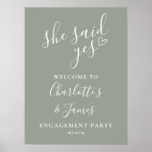 Sage Green Said Yes - Begrüßungsabonnement Poster (Vorne)