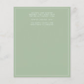Sage Green Save the Date (Rückseite)