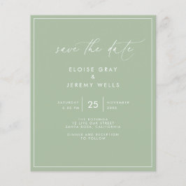 Sage Green Save the Date
