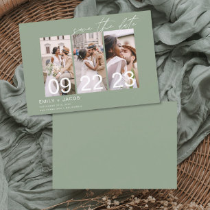 Sage Green Save the Date 3 Foto Elegant