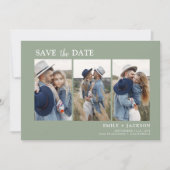 Sage Green Save the Date 4 Foto Einfach (Vorderseite)