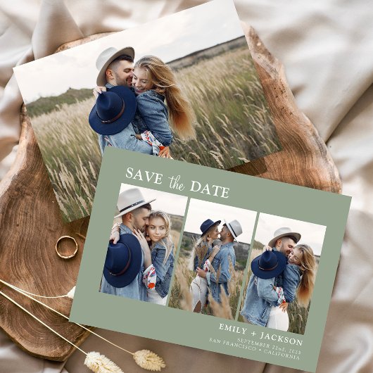 Sage Green Save the Date 4 Foto Einfach