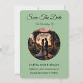 Sage Green Save the Date Card (Vorderseite)