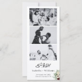 Sage Green Save the Date Foto Strip QR Hochzeit (Rückseite)