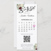 Sage Green Save the Date Foto Strip QR Hochzeit (Vorderseite)