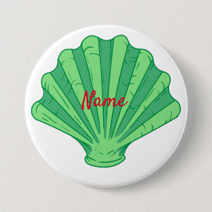 Sage Green Scallop Muschel Thunder_Cove Button