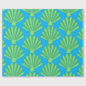 Sage Green Scallop Muschel Thunder_Cove Geschenkpapier (Flach)