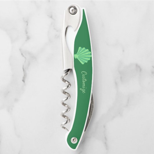 Sage Green Scallop Muschel Thunder_Cove  Kellnermesser (Vorderseite)