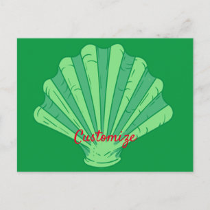 Sage Green Scallop Muschel Thunder_Cove Postkarte