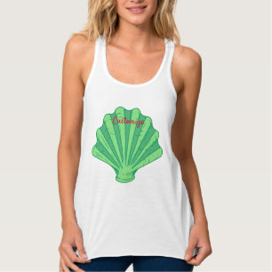 Sage Green Scallop Muschel Thunder_Cove  Tank Top