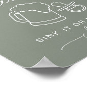 SAGE Green Schnuller Beer Pong Poster (Ecke)