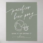SAGE Green Schnuller Beer Pong Poster (Vorne)