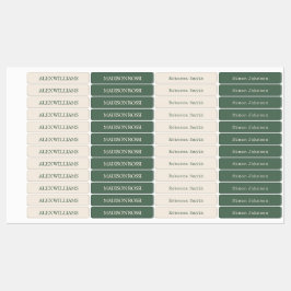 Sage Green Schreibwriter | Wasserdichte Namensschi Etiketten