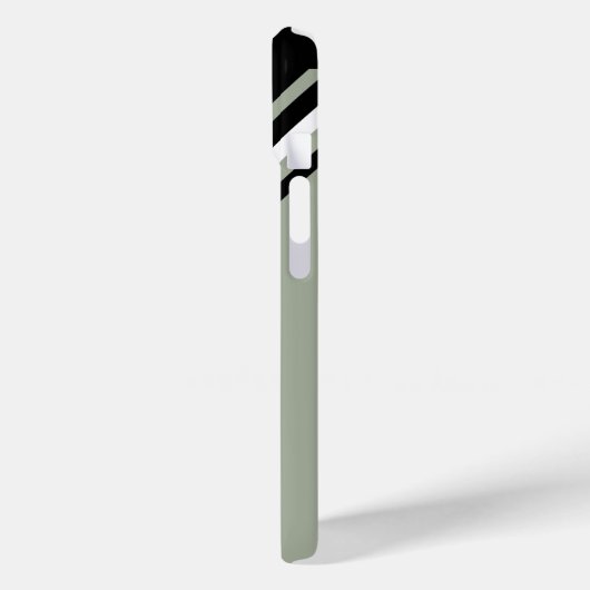 Sage Green , Schwarzweiß personalisiert Case-Mate iPhone Hülle (Rückseite / Links)