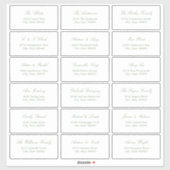 Sage Green Script 18 Guest Address Labels (Blatt)