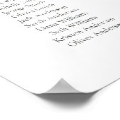 Sage Green Script 20 Tabelle Seating Chart Poster (Ecke)