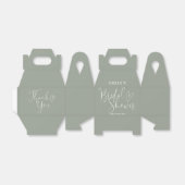 Sage Green Script Calligraphy Brautparty Geschenkschachtel (Ungefaltet)