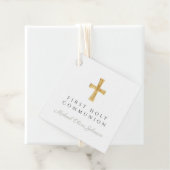 Sage Green Script Cross Boy Erste Kommune Geschenkanhänger (Beispiel)