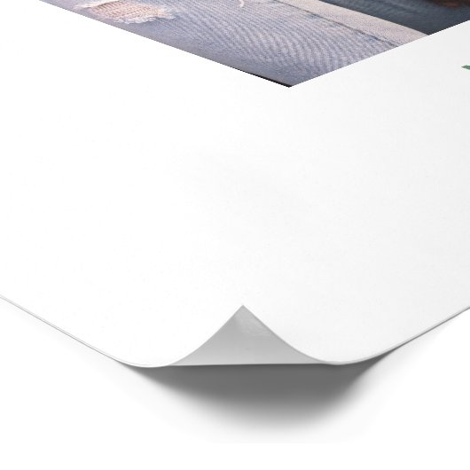 Sage Green Script Foto Wedding Welcome Sign Poster (Ecke)