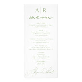 Sage green script kalligrafie Hochzeitskarte Werbekarte (Vorne)