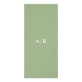 Sage green script kalligrafie Hochzeitskarte Werbekarte (Hinten)