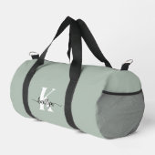 Sage Green Script Monogram Duffle Bag (Rechte Ecke)