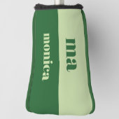 Sage green script monogram initial  golf headcover (Rotieren 90)
