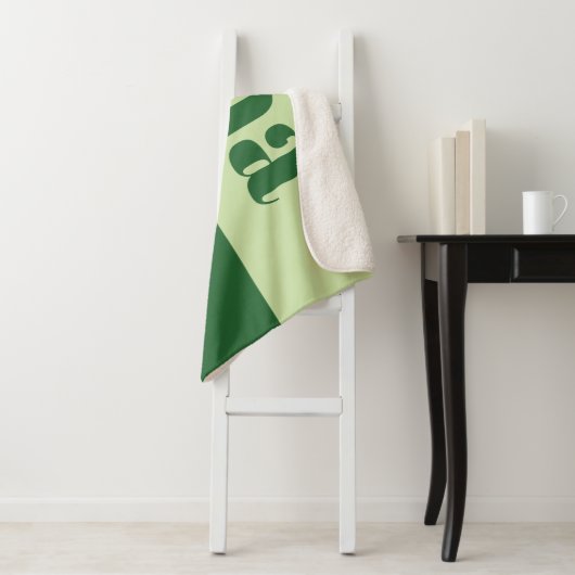 Sage green script monogram initial  sherpadecke (Beispiel)