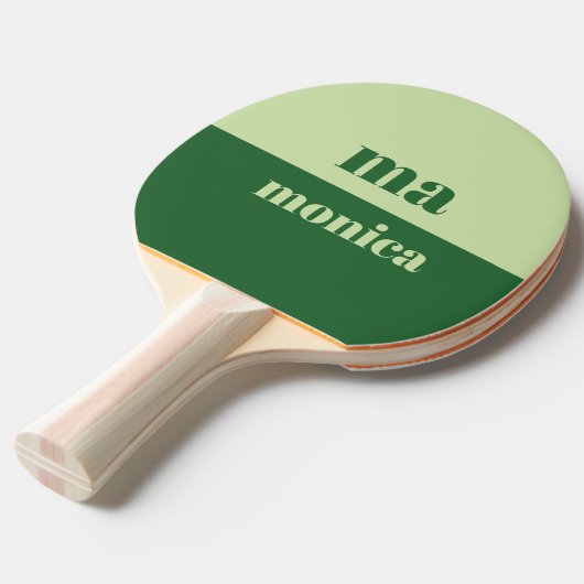 Sage green script monogram initial  tischtennis schläger (Vorderseite)