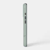 Sage Green Script Monogram iPhone Hülle (Linke Seite)