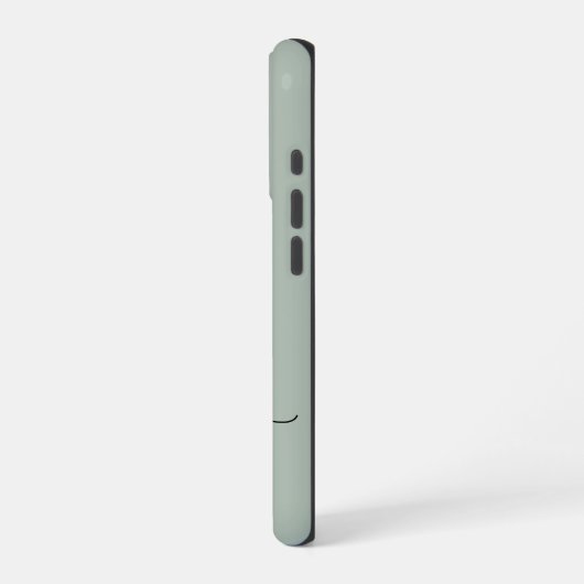 Sage Green Script Monogram iPhone Hülle (Linke Seite)
