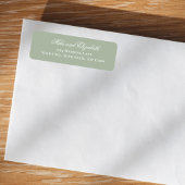 Sage Green Script Names Wedding Address